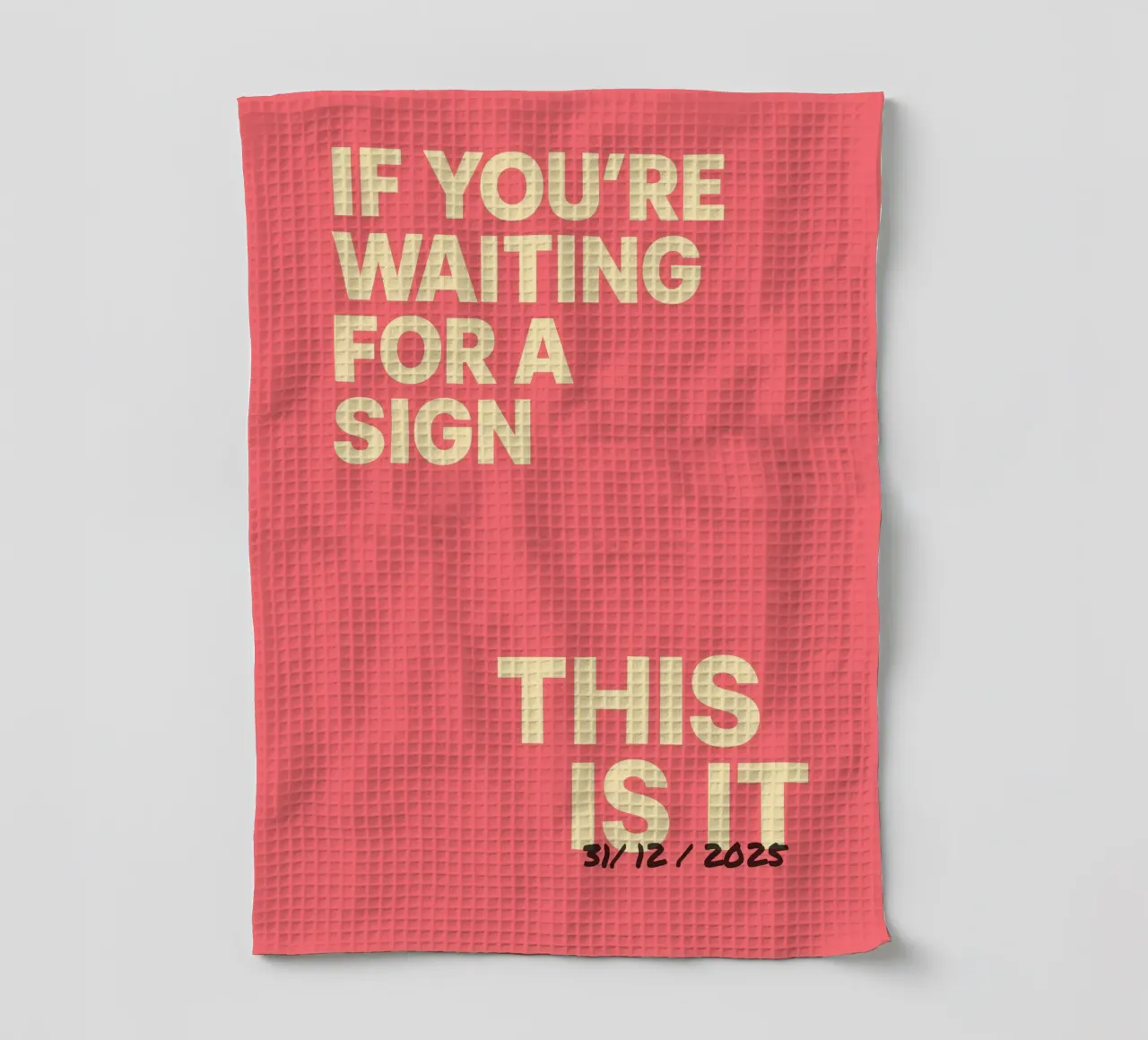 Manifesto "This Is It" - datato individualmente canovaccio da cucina da FRAMELY