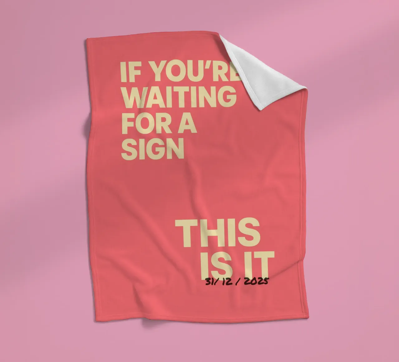 Cartel de declaración "This Is It" - fechado individualmente manta de franela de FRAMELY