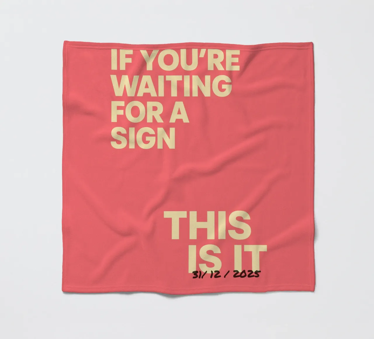 Cartel de declaración "This Is It" - fechado individualmente manta de franela de FRAMELY