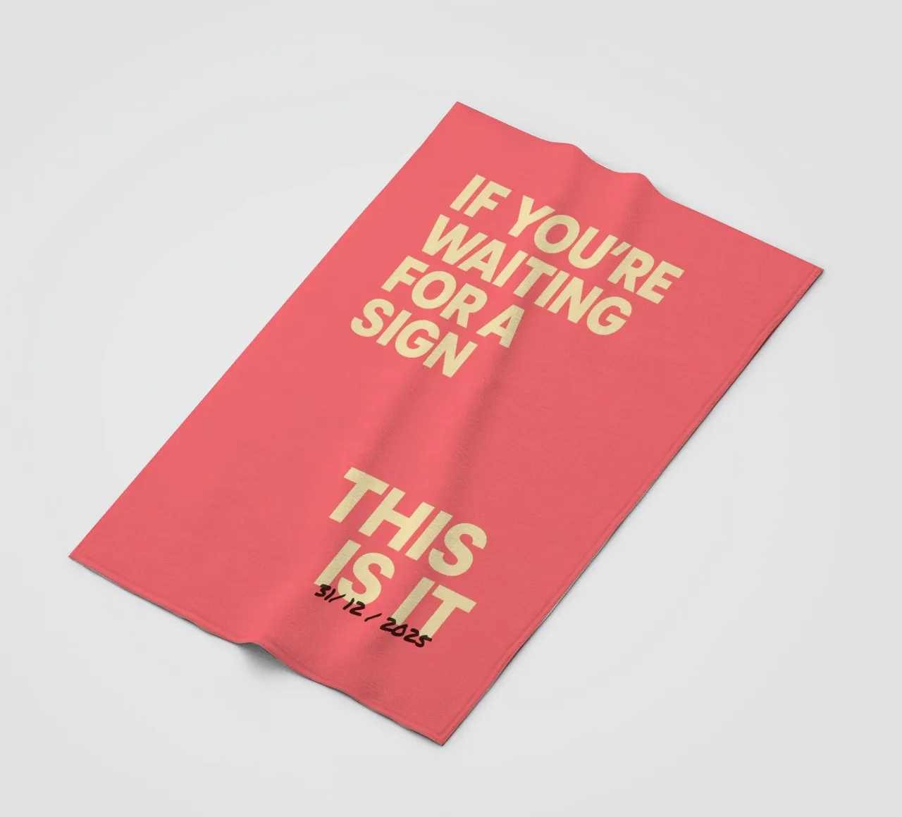 Manifesto "This Is It" - datato individualmente coperta in pile da FRAMELY