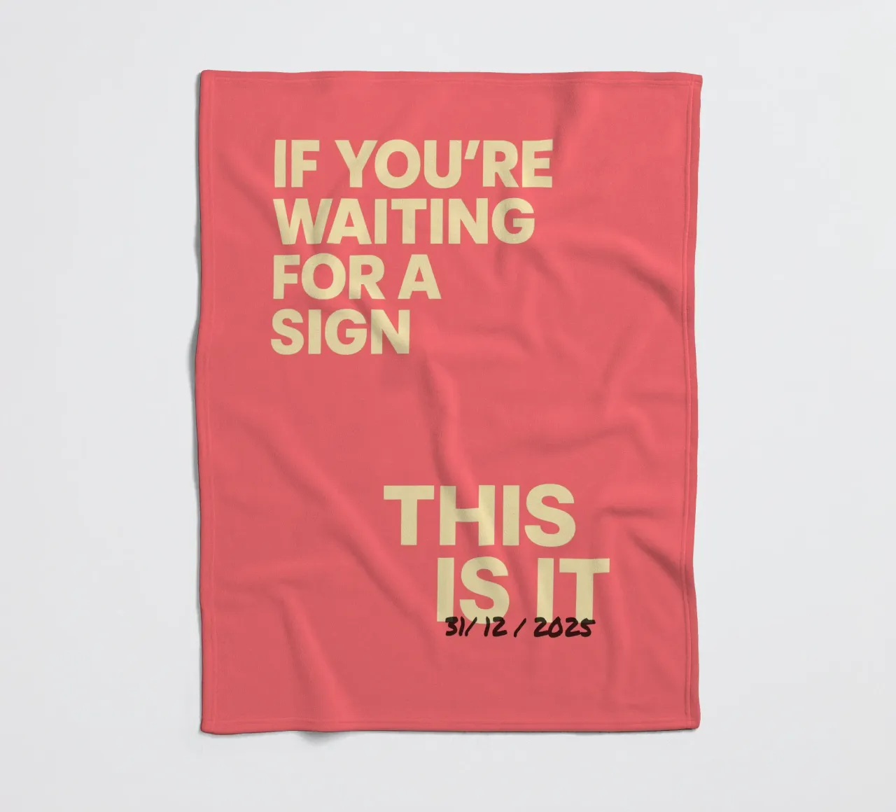 Manifesto "This Is It" - datato individualmente coperta in pile da FRAMELY