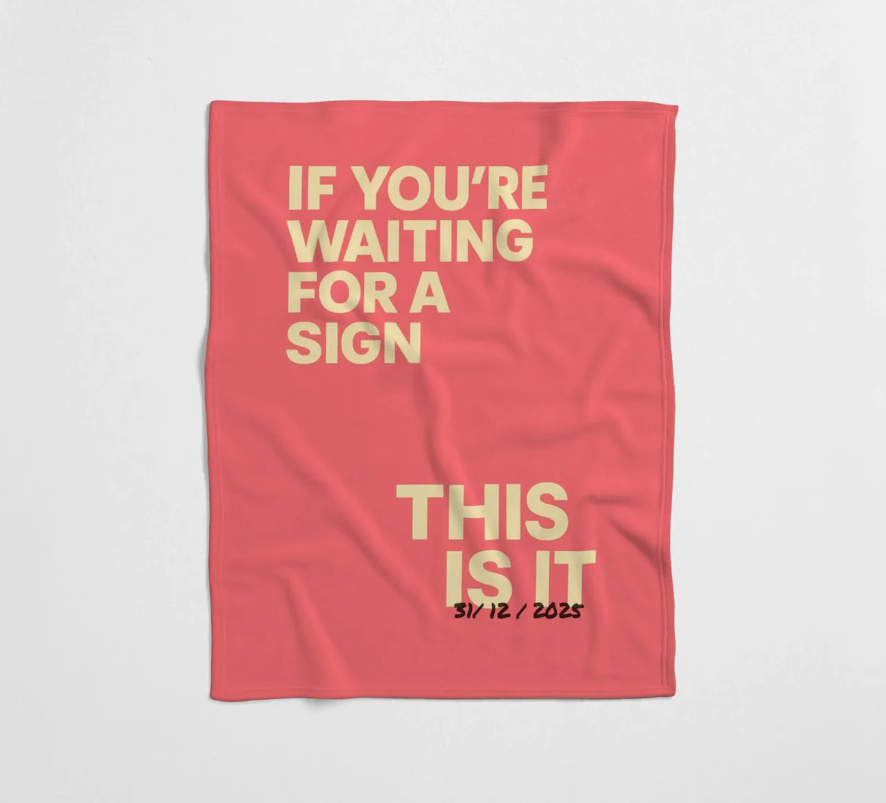 Manifesto "This Is It" - datato individualmente coperta in pile da FRAMELY