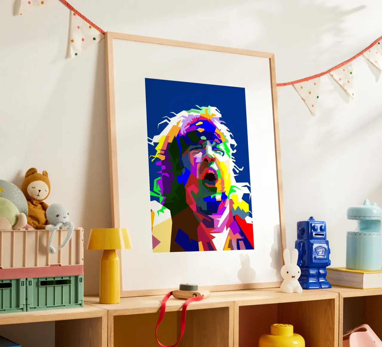 Adrian Smith Chitarra heavy metal di tendenza poster con telaio in plastica da Artkreator