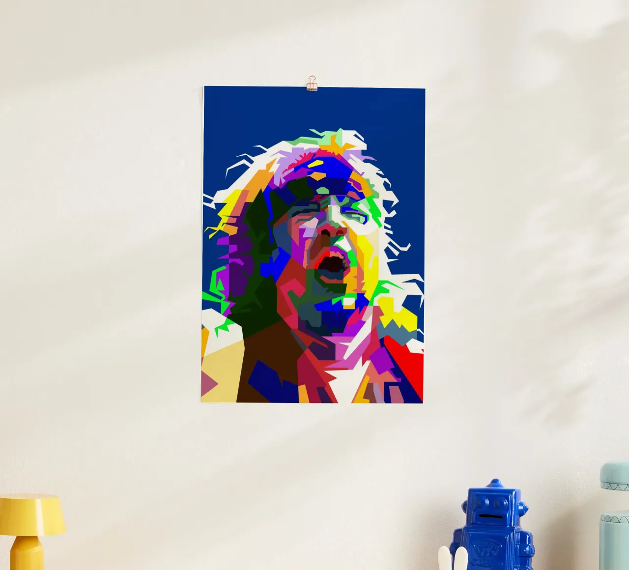 Adrian Smith Chitarra heavy metal di tendenza poster con telaio in plastica da Artkreator