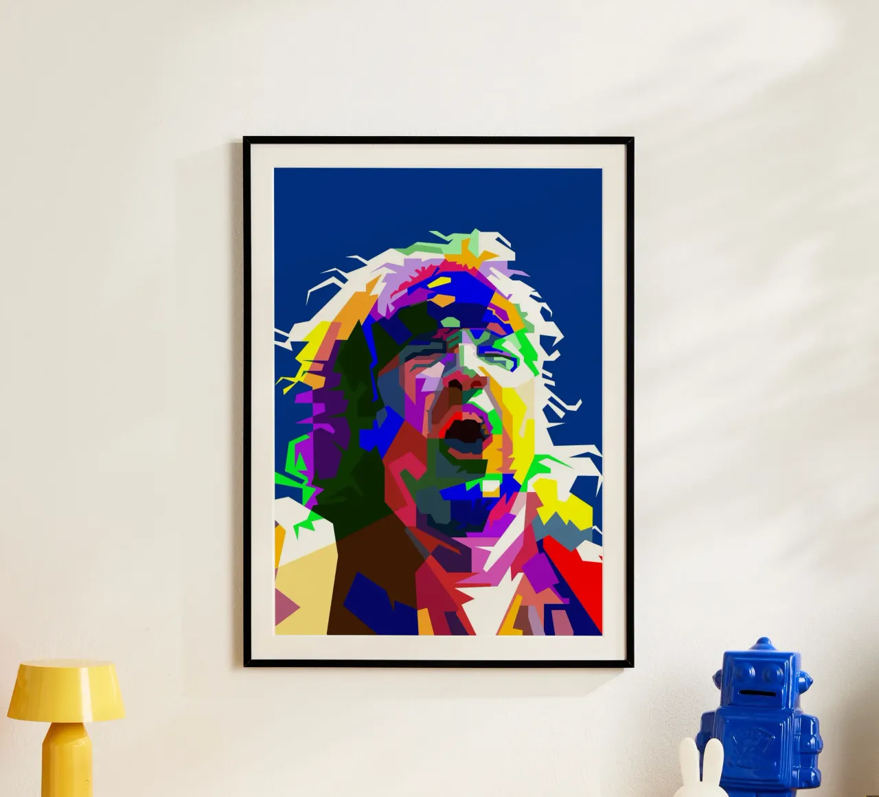 Adrian Smith Chitarra heavy metal di tendenza poster con telaio in plastica da Artkreator
