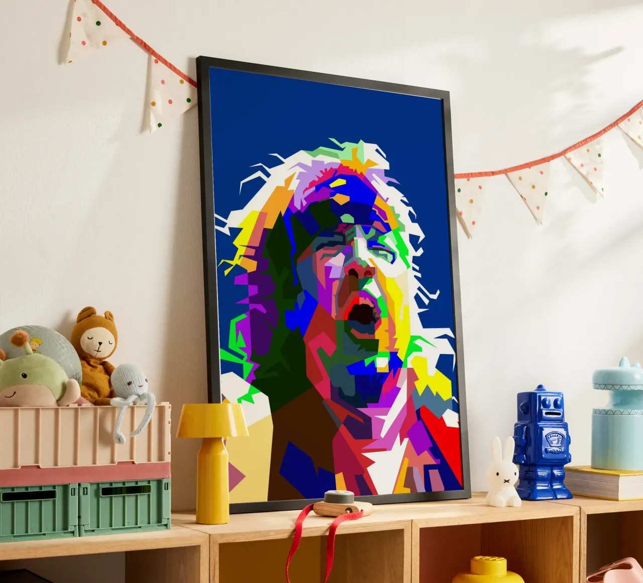 Adrian Smith Chitarra heavy metal di tendenza poster con telaio in plastica da Artkreator
