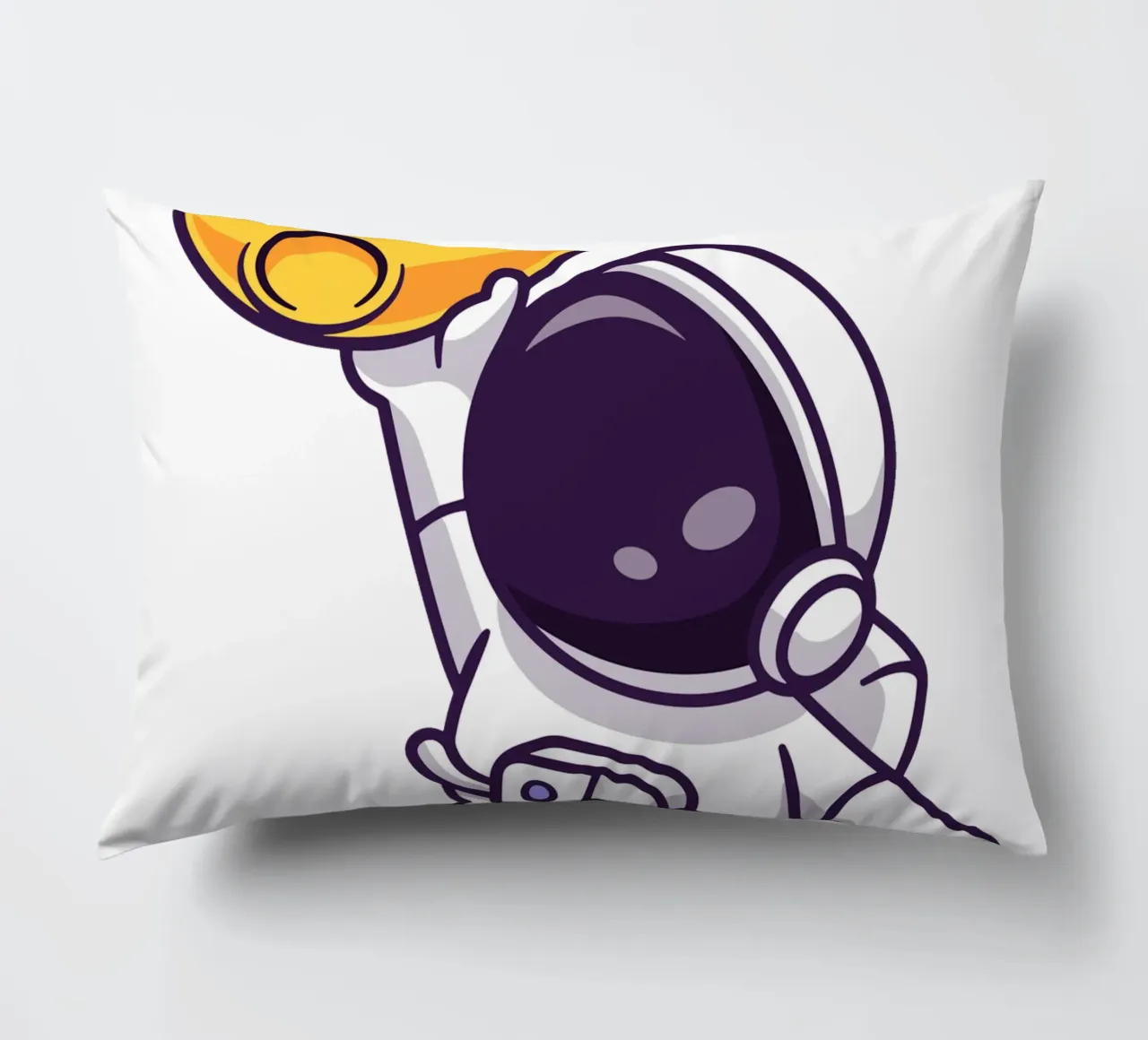 Cute astronaut playing basketball moon decorative cushion by brockcon Shop