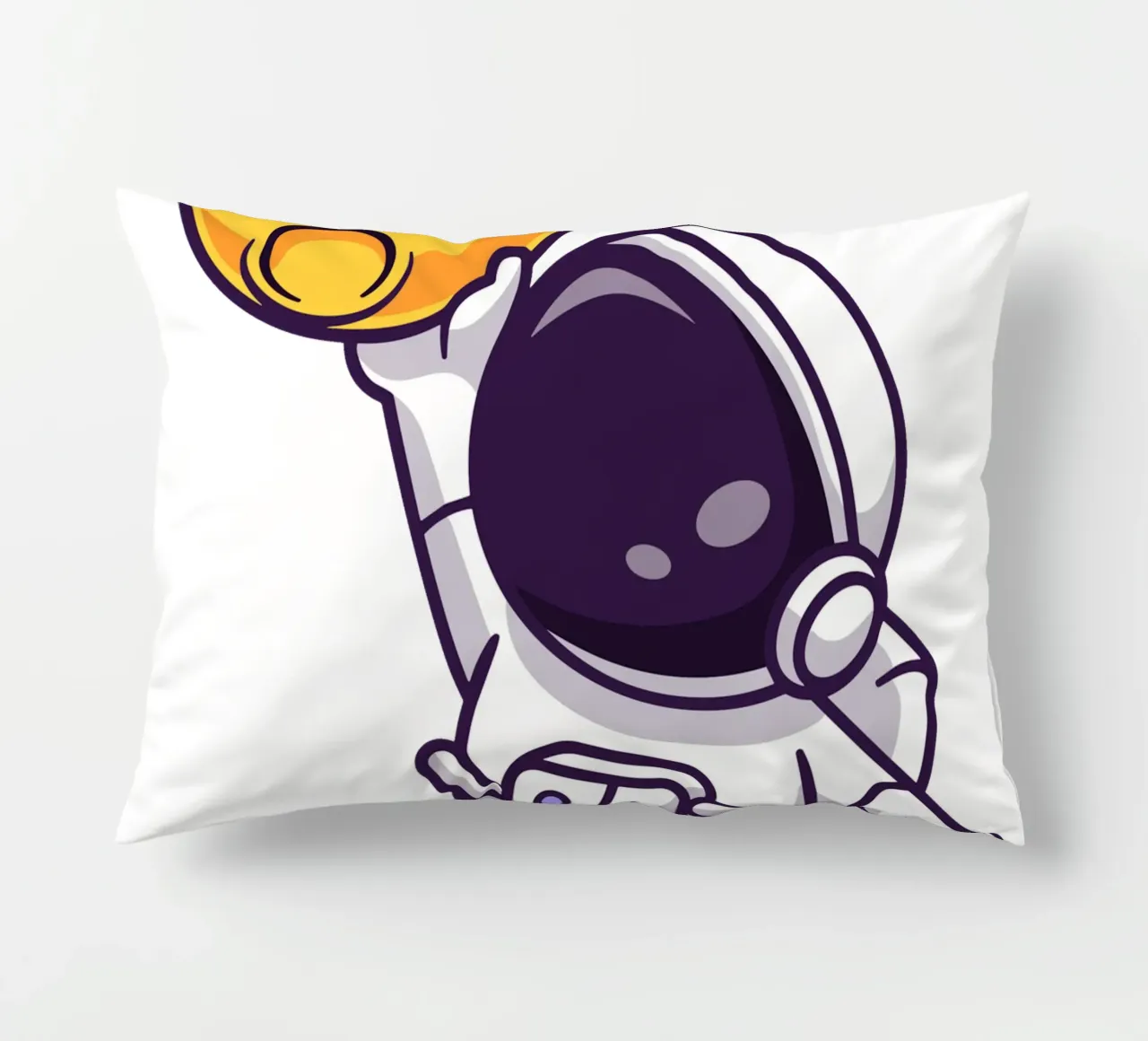 Cute astronaut playing basketball moon decorative cushion by brockcon Shop