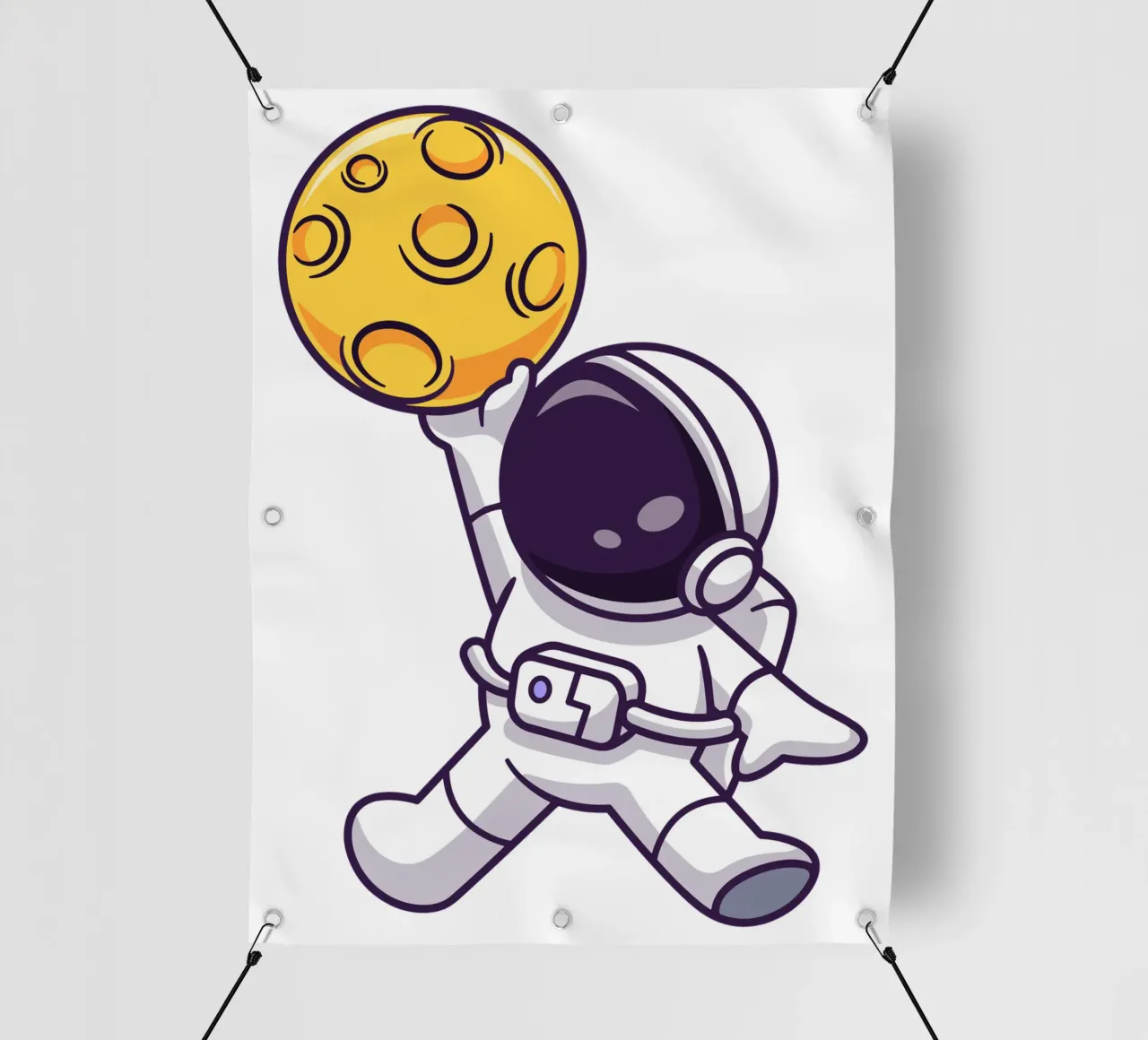 Carino l'astronauta che gioca a basket sulla luna telo in pvc da brockcon Shop