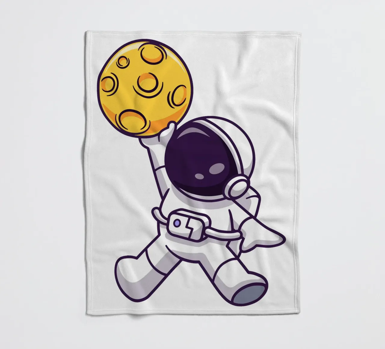 Carino l'astronauta che gioca a basket sulla luna coperta in pile da brockcon Shop