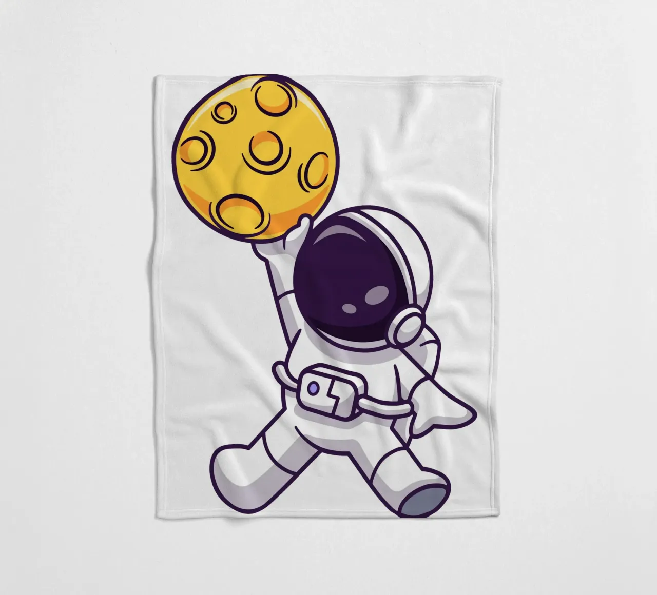 Carino l'astronauta che gioca a basket sulla luna coperta in pile da brockcon Shop