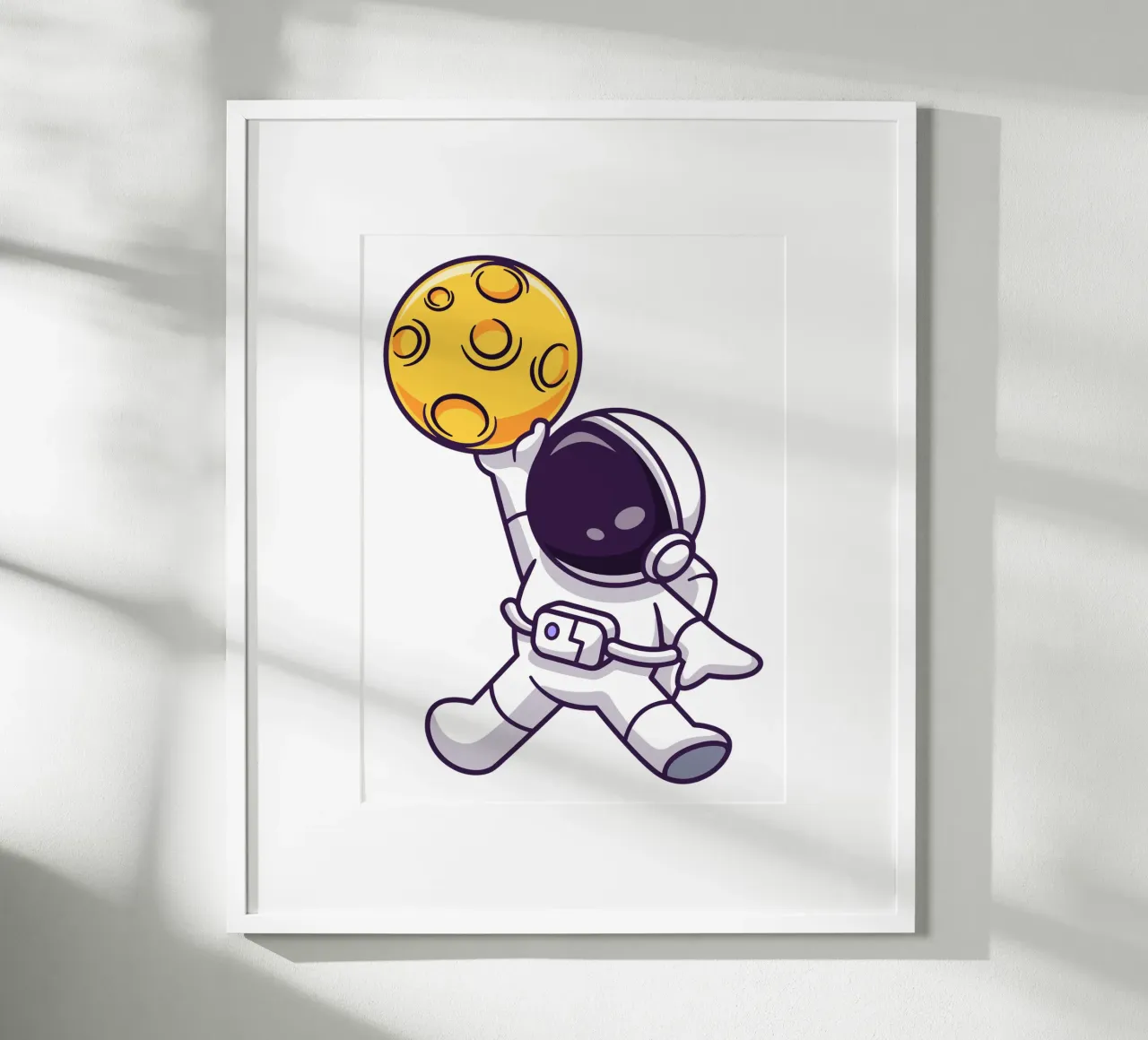 Carino l'astronauta che gioca a basket sulla luna carta hahnemühle da brockcon Shop