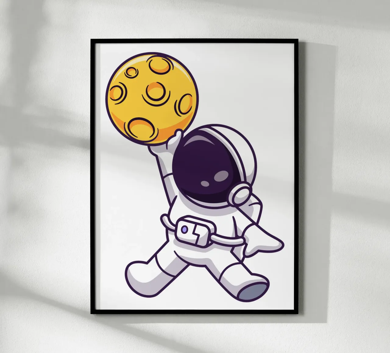 Carino l'astronauta che gioca a basket sulla luna carta hahnemühle da brockcon Shop