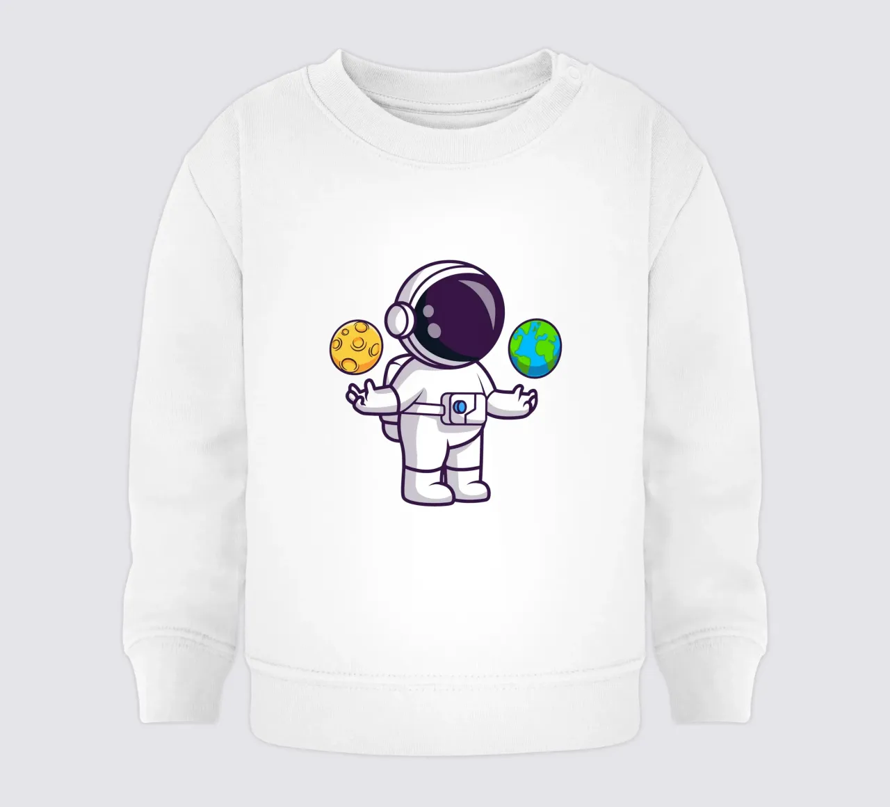 Carino l'astronauta che gioca a palla con la terra e la luna felpa neonato da brockcon Shop