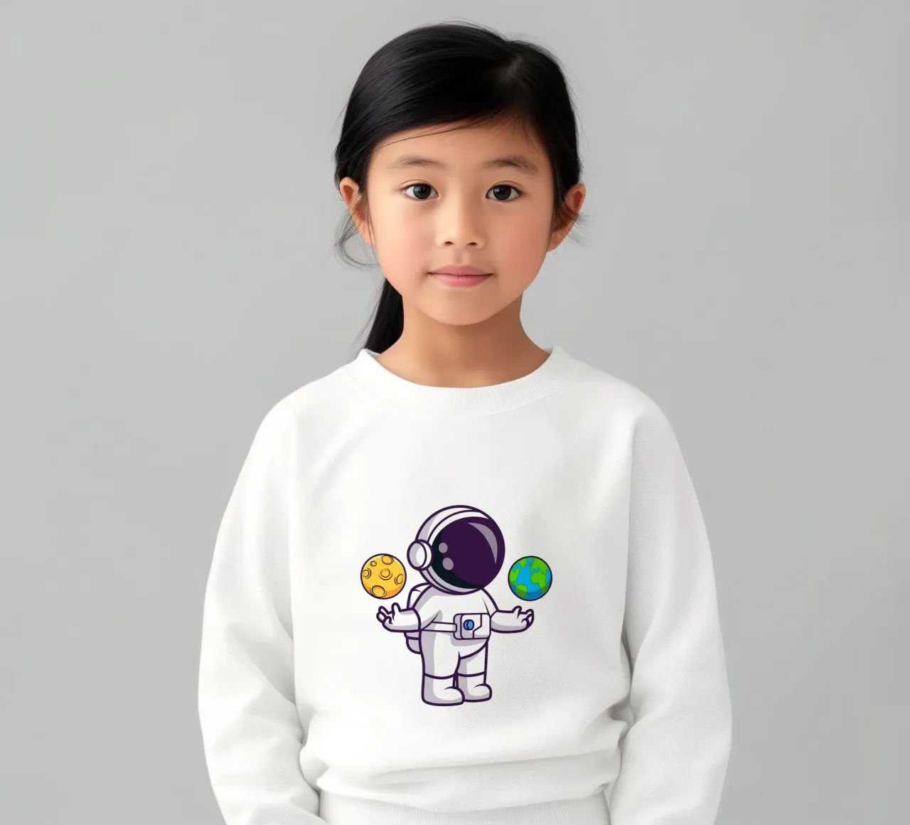 Carino l'astronauta che gioca a palla con la terra e la luna felpa bambino da brockcon Shop