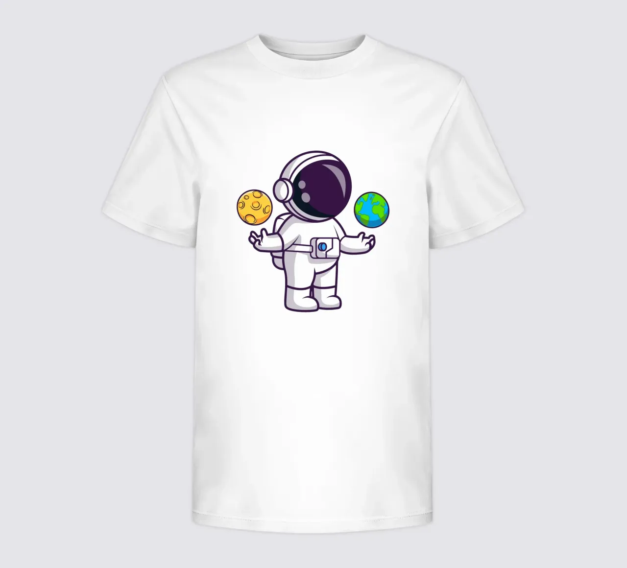 Cute astronaut playing earth and moon ball kids t-shirt by brockcon Shop