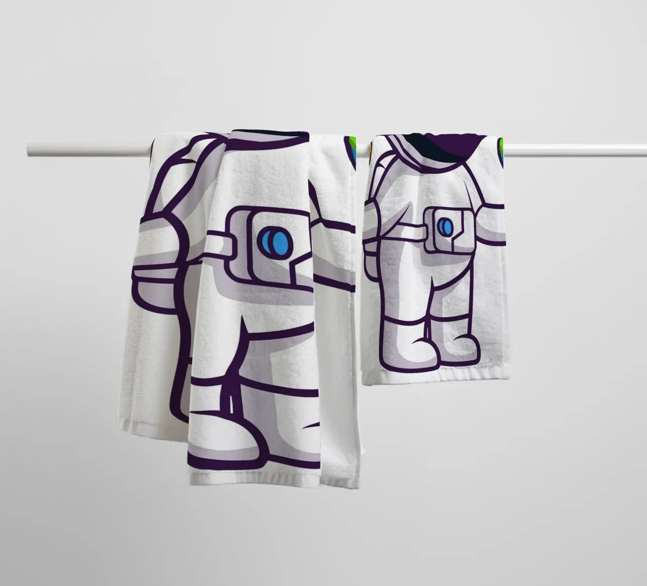 Carino l'astronauta che gioca a palla con la terra e la luna asciugamano da bagno da brockcon Shop