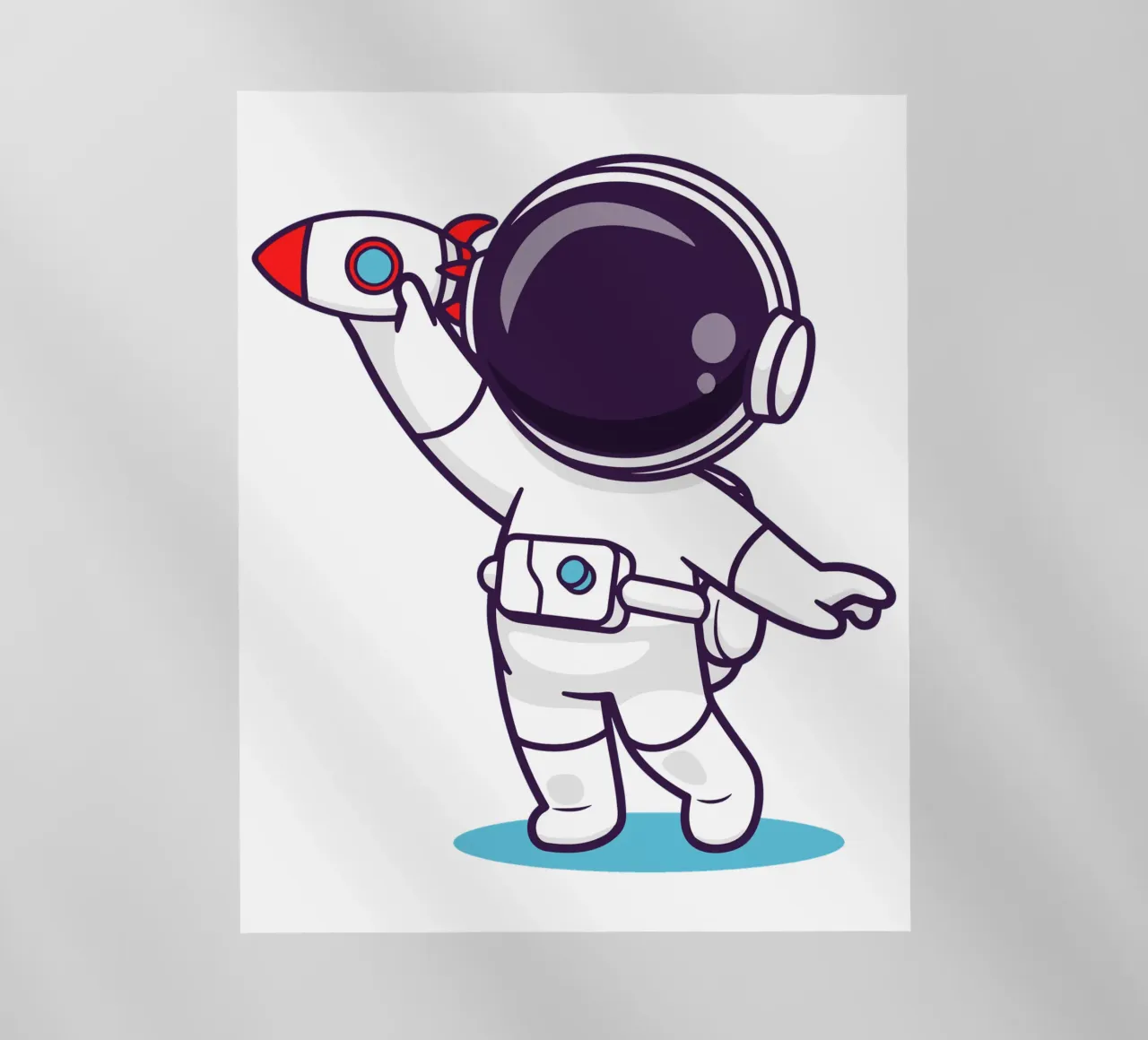 Carino l'astronauta che gioca con il razzo pellicola backlit da brockcon Shop