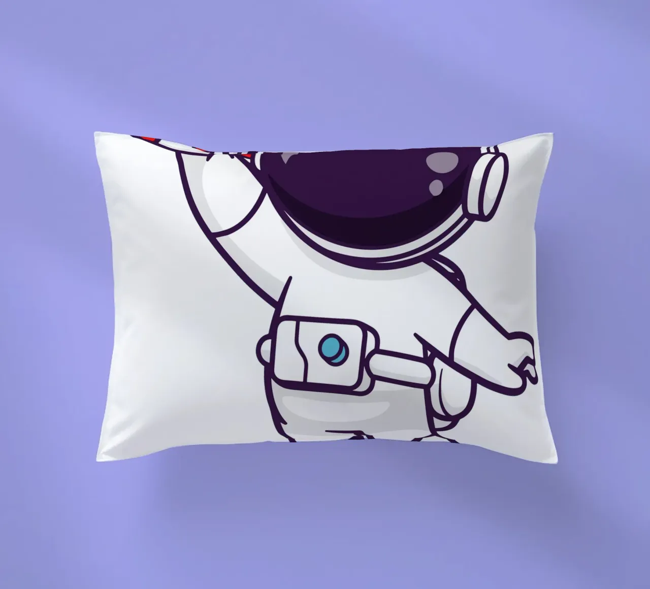 Cute astronaut playing rocket toy decorative cushion by brockcon Shop