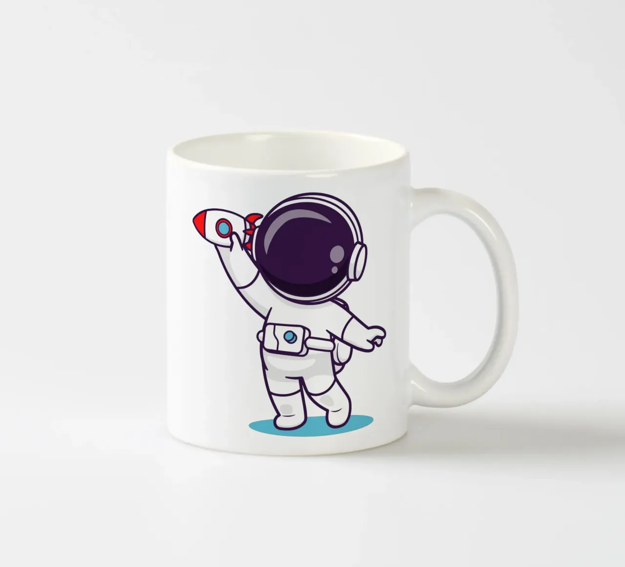Carino l'astronauta che gioca con il razzo tazza in ceramica da brockcon Shop