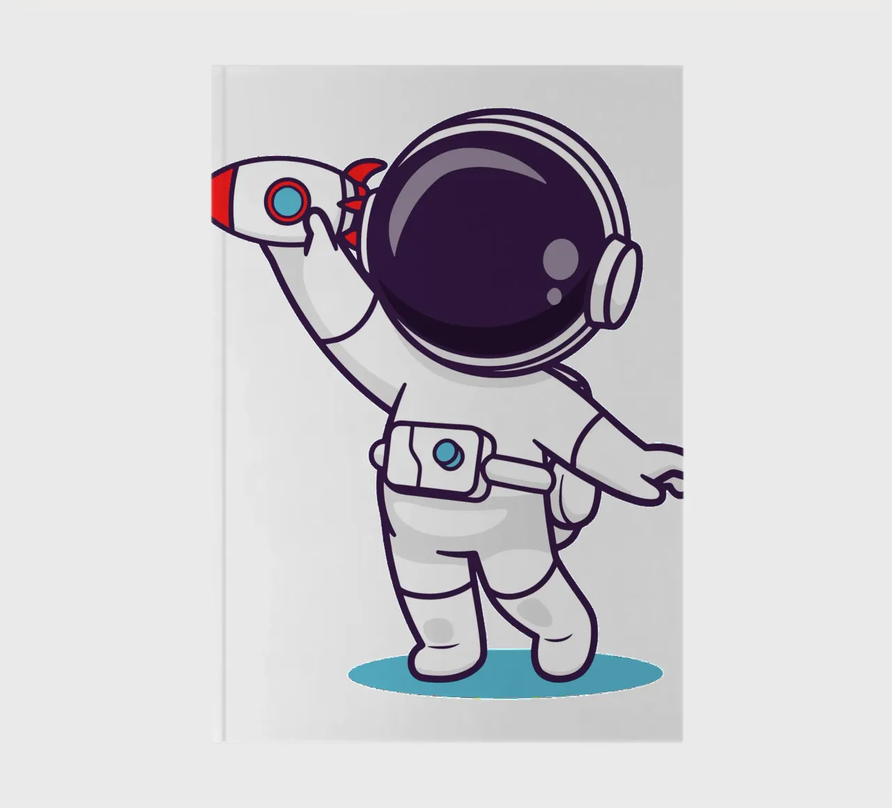 Mignon astronaute jouant avec une fusée carnet de notes de brockcon Shop