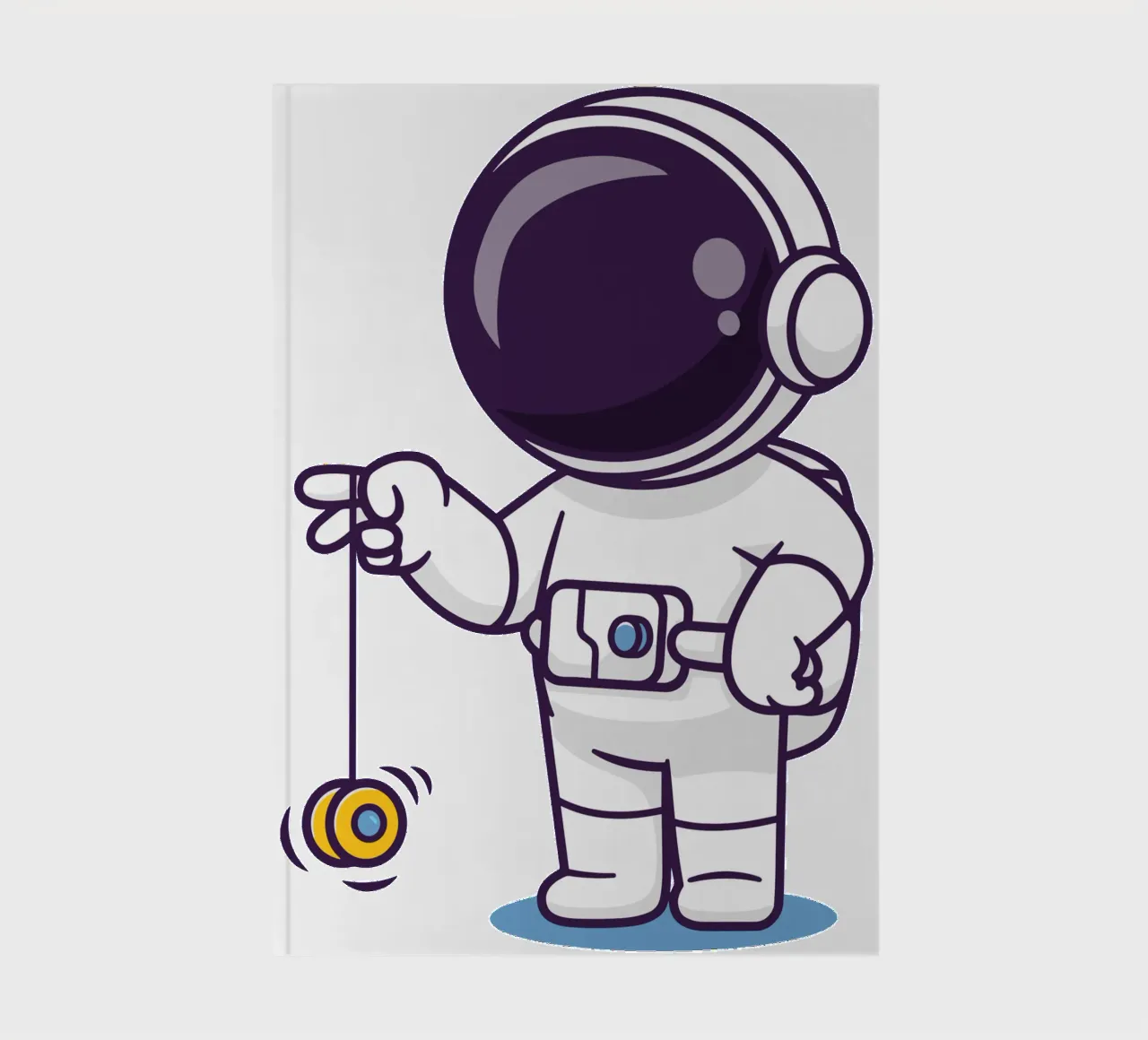 Cute astronaut playing yoyo notebook by brockcon Shop