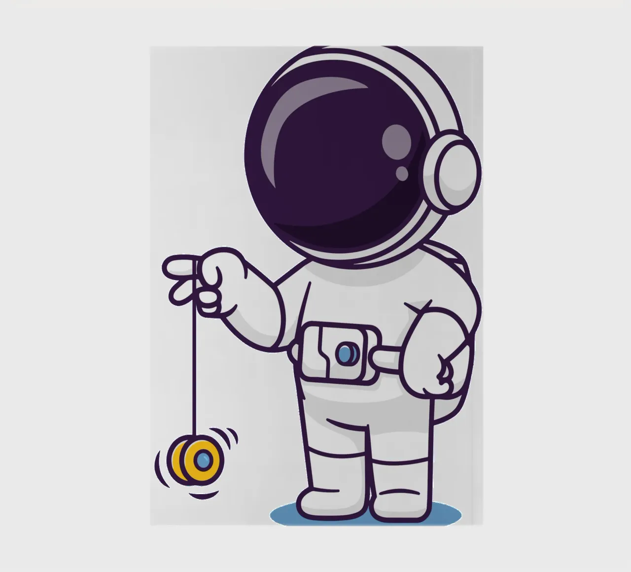 Cute astronaut playing yoyo notebook by brockcon Shop