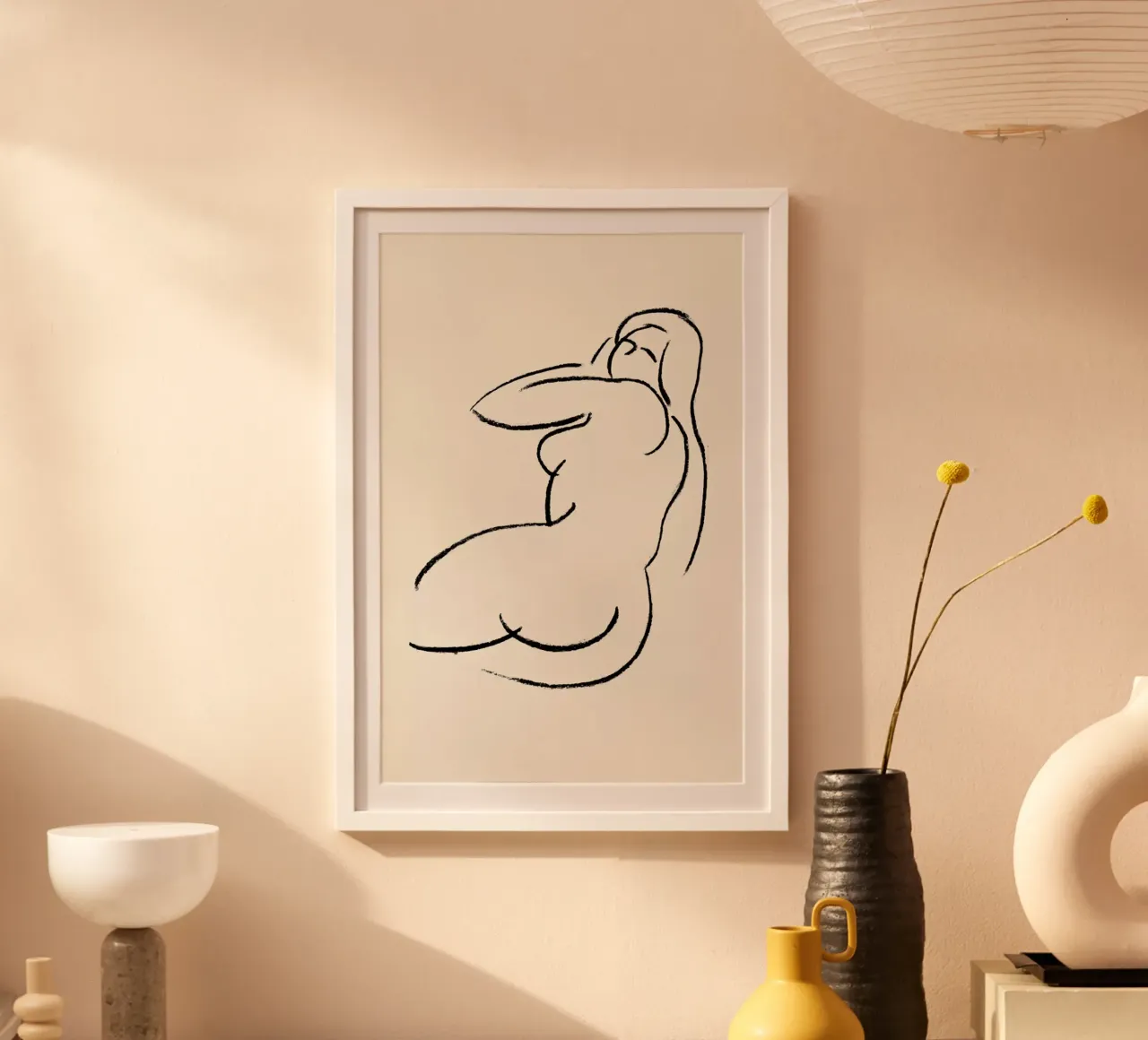 Reclined poster con telaio in legno da Graphite