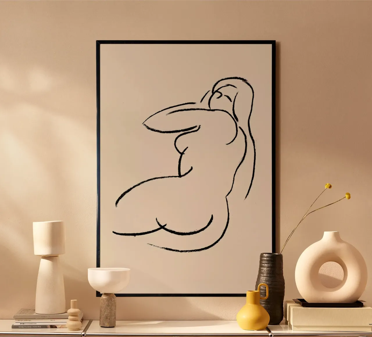Reclined poster con telaio in legno da Graphite
