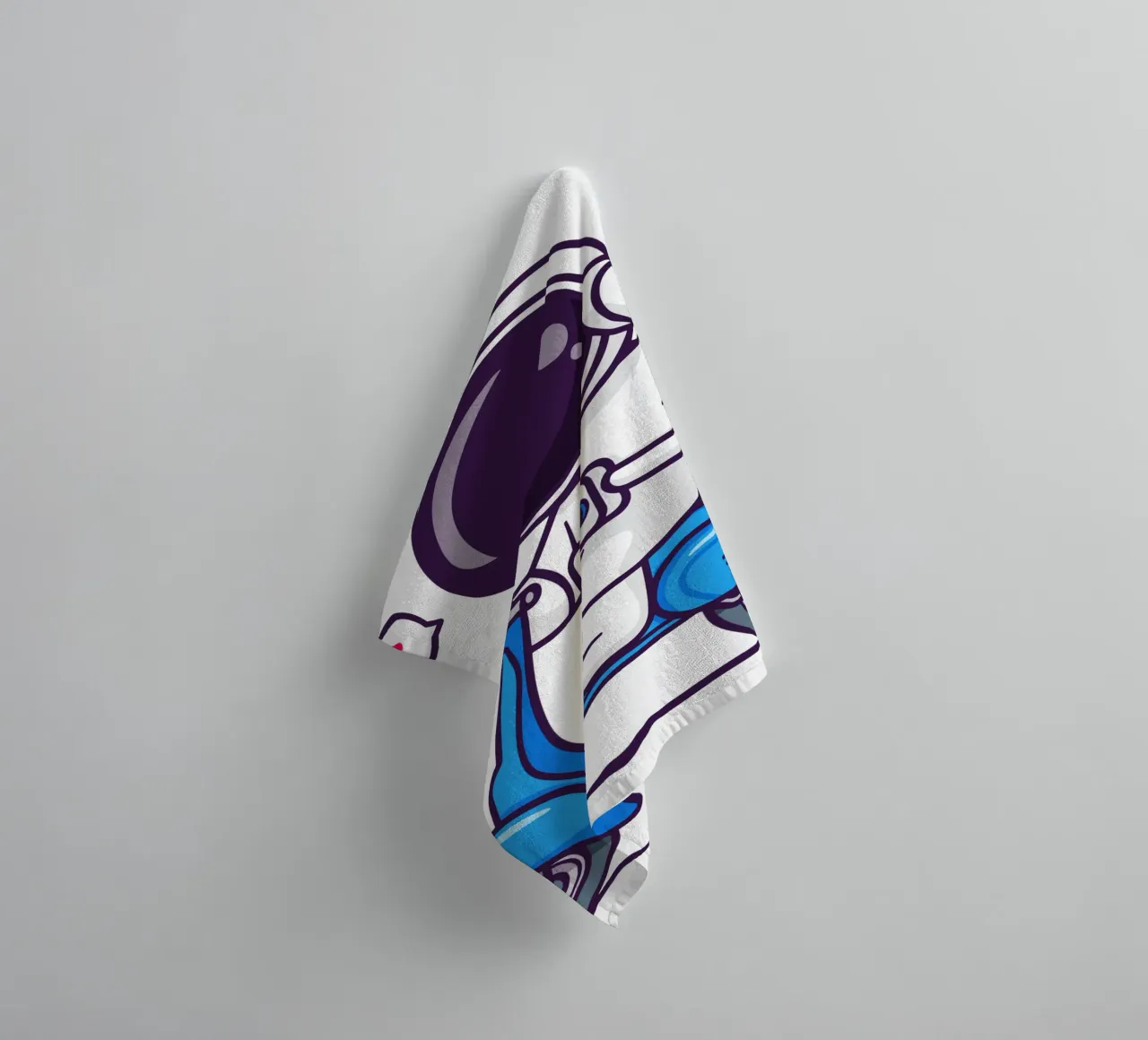 Astronaute mignon faisant un signe de la main sur un scooter serviette de bain de brockcon Shop