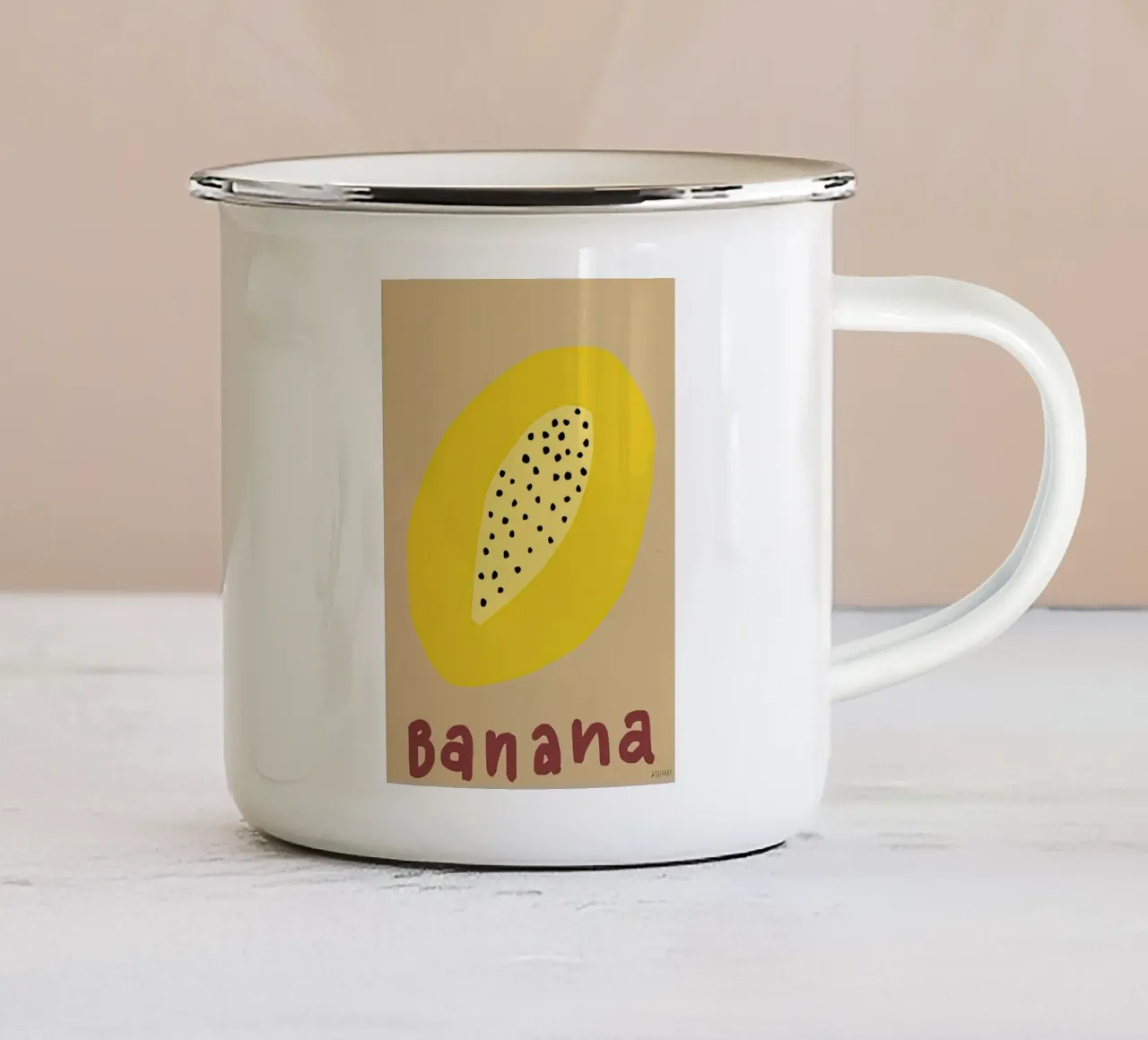 Banana tazza in smalto da carrie Shop