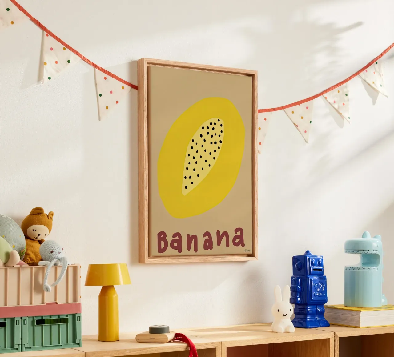Banana tela con Cornice a cassetta da carrie Shop