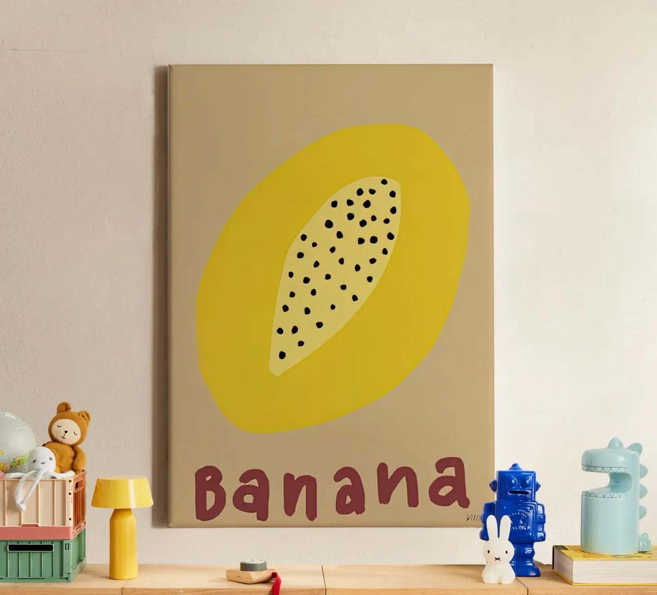 Banana tela con Cornice a cassetta da carrie Shop