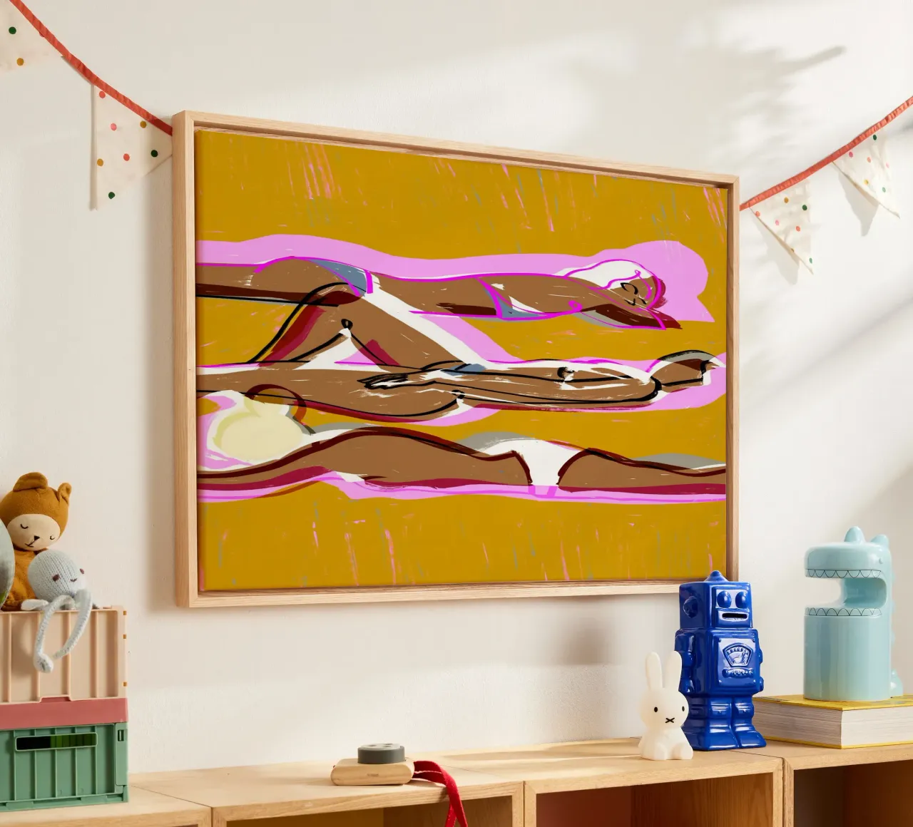 Summer Came Calling canvas with Floater frame by 83oranges