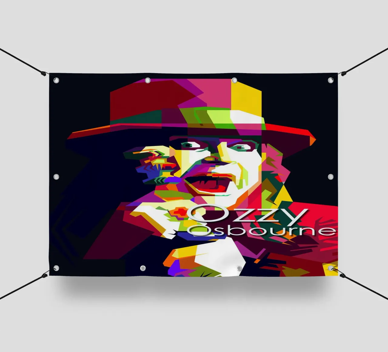 Ozzy Osbourne Heavy Metal Art WPAP Trending Now telo in pvc da Artkreator