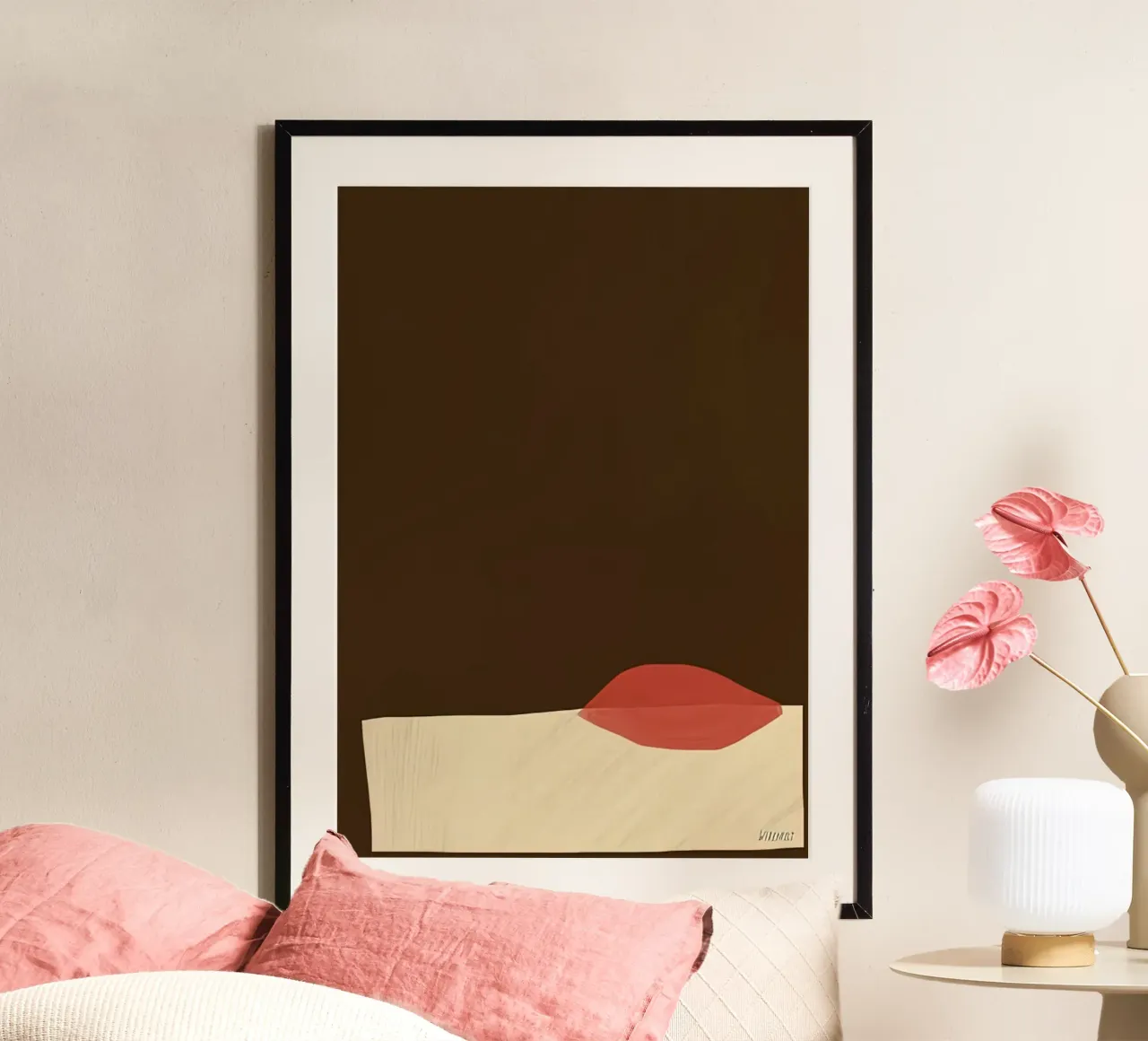 Beso poster con telaio in legno da carrie Shop