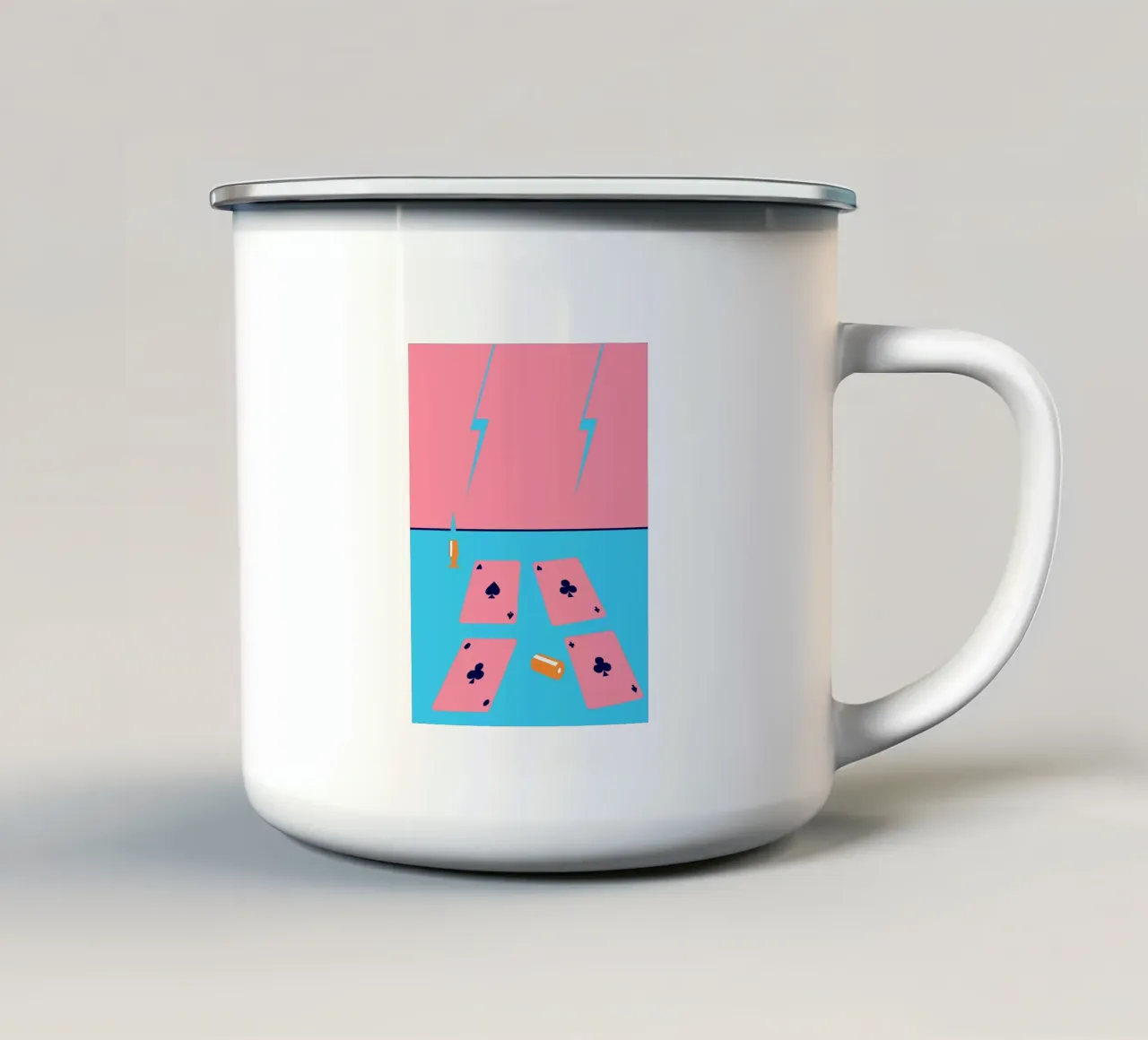 Carte da gioco tazza in smalto da TODAY'S SHOP