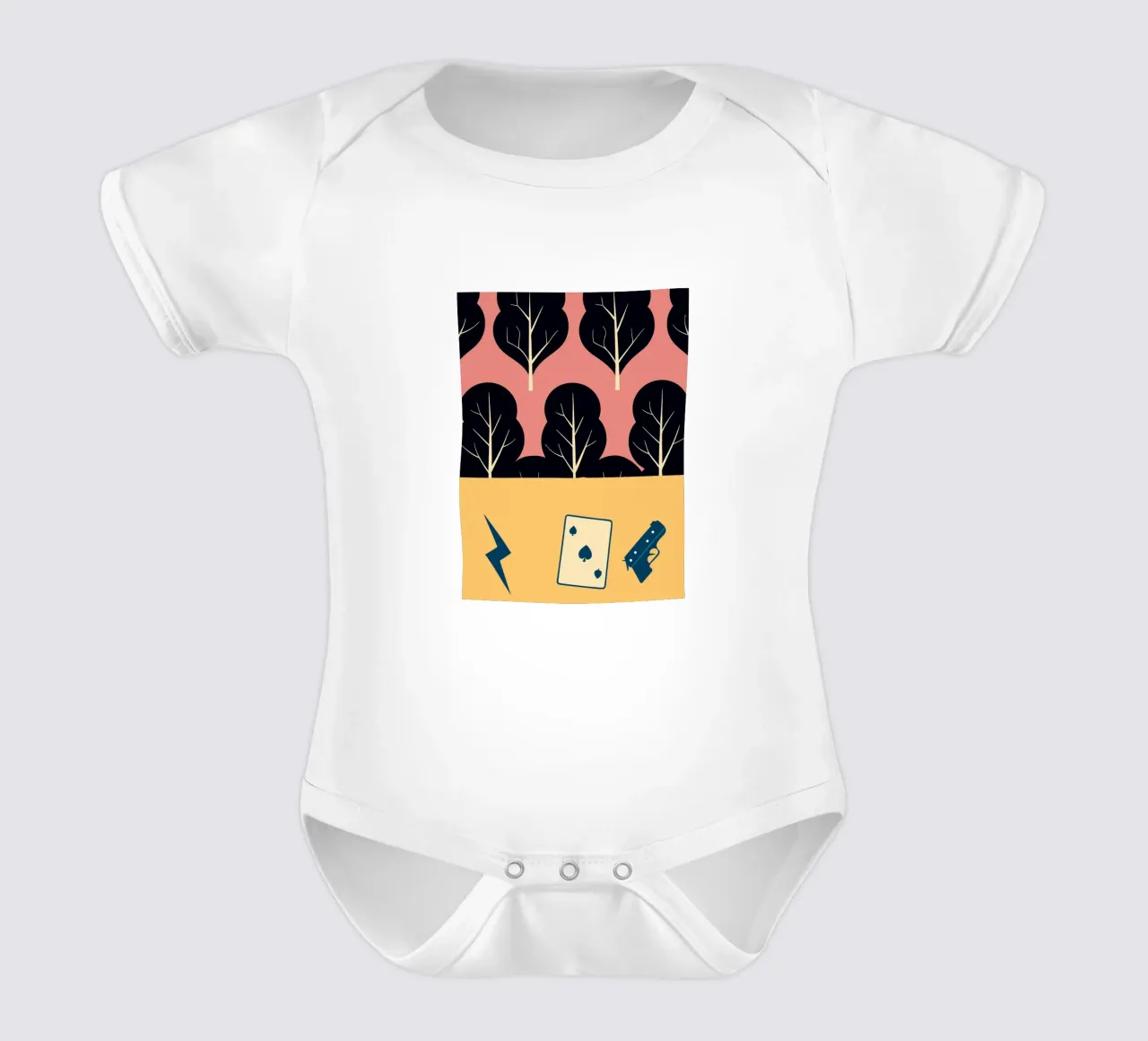 Alberi e carte body neonato maniche corte da TODAY'S SHOP