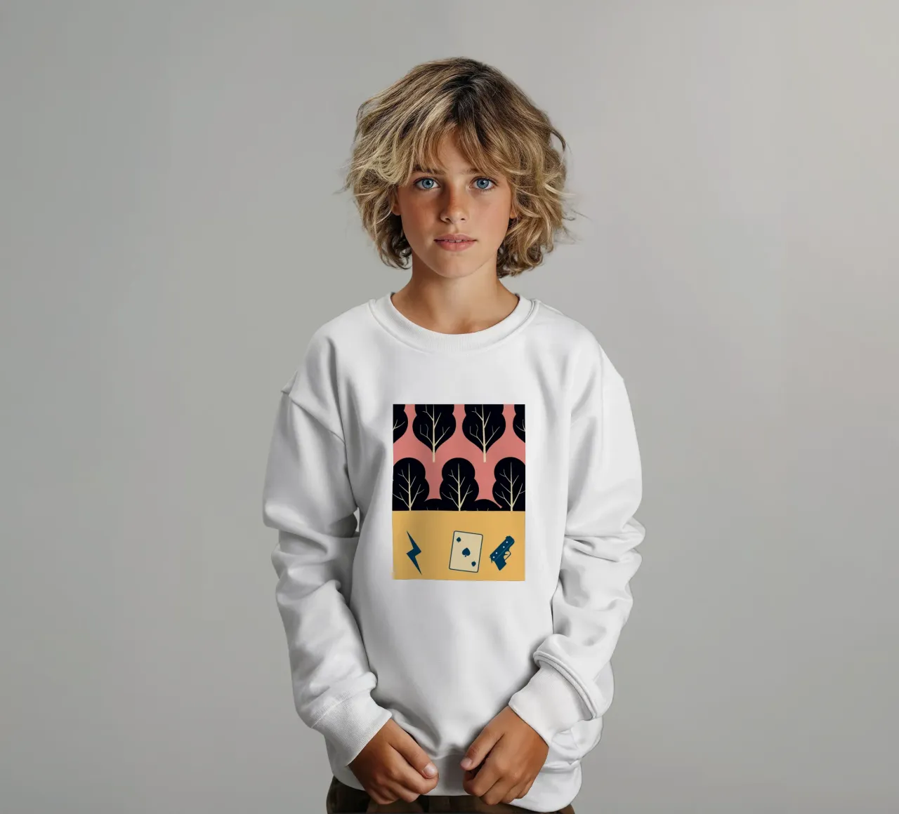 Alberi e carte felpa bambino da TODAY'S SHOP