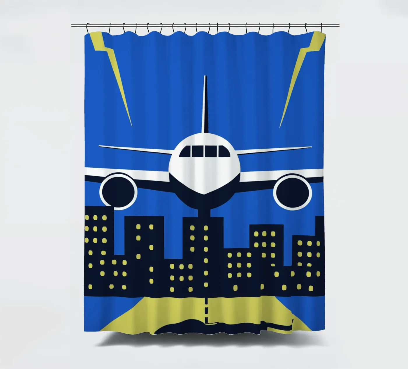Airplane shower curtain by TODAY'S SHOP