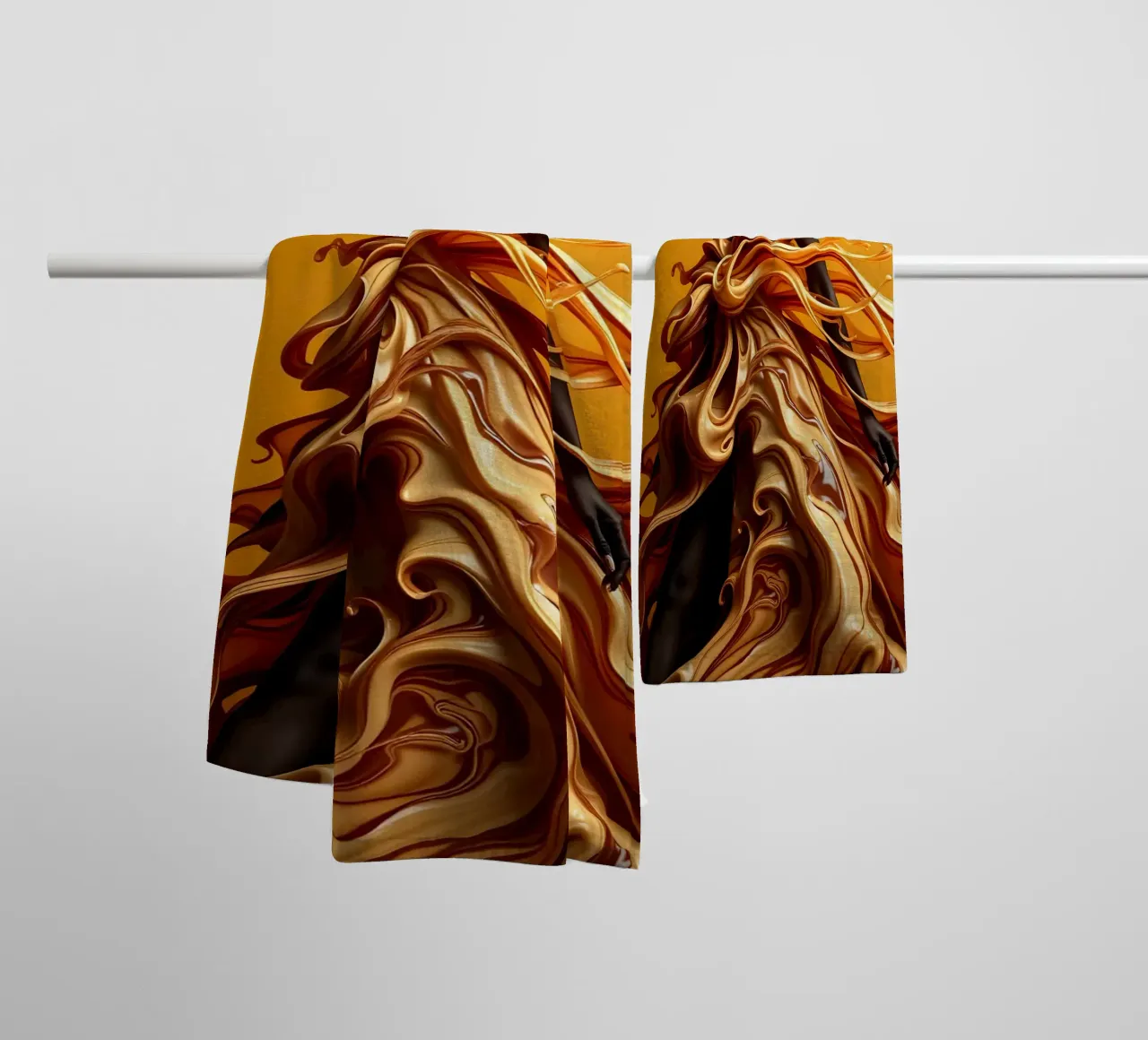 Dea della moda in abito Liquid Latte Macchiato asciugamano da bagno da Anita's Dream