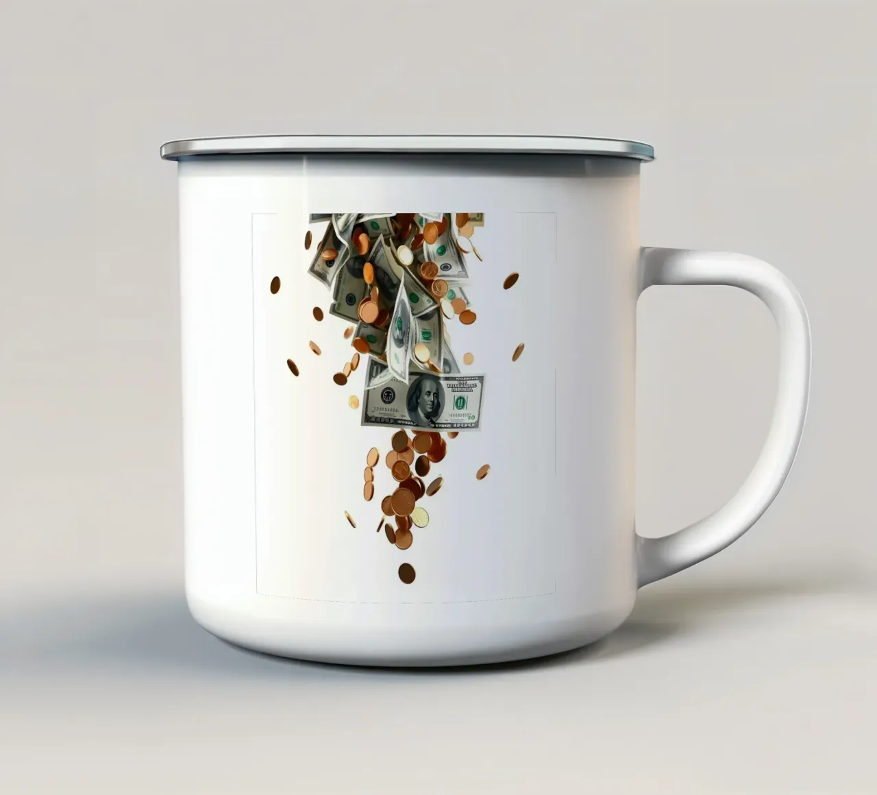 Il dollaro in caduta libera tazza in smalto da Anita's Dream