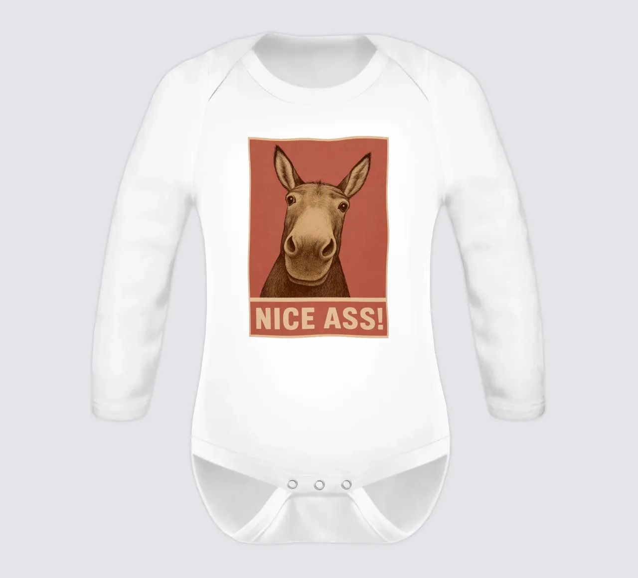 Lustiger Esel Netter Arsch Langarm Babybody von the gindils
