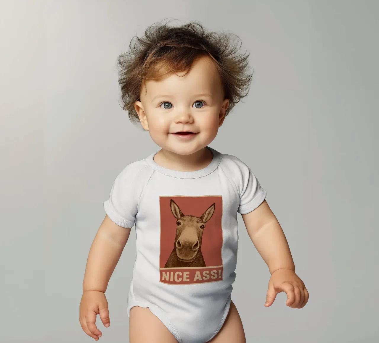 Lustiger Esel Netter Arsch Kurzarm Babybody von the gindils