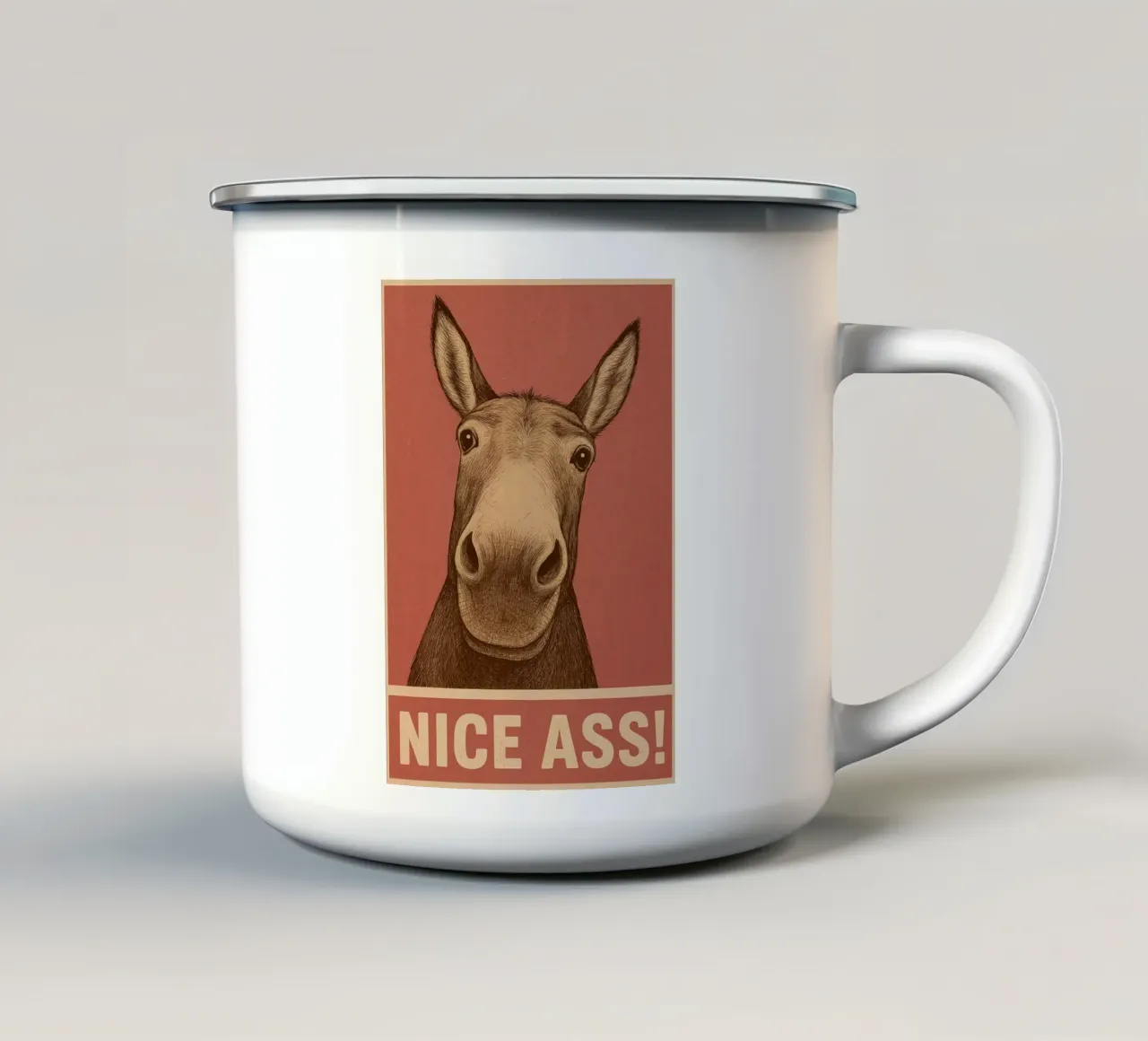 Lustiger Esel Netter Arsch Emaille Tasse von the gindils