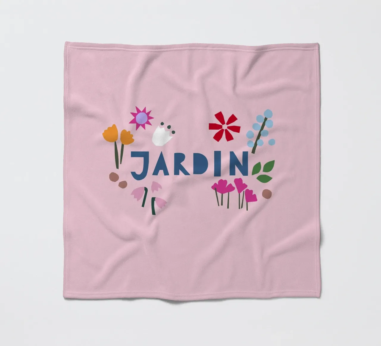 Jardin Papercut rosa coperta in pile da Iris Knabenschuh Design