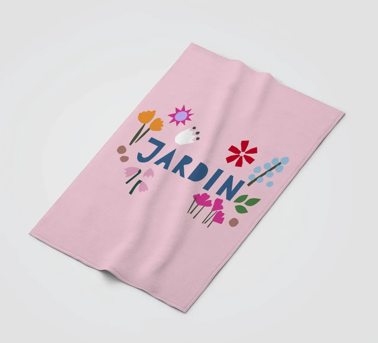 Jardin Papercut rosa coperta in pile da Iris Knabenschuh Design