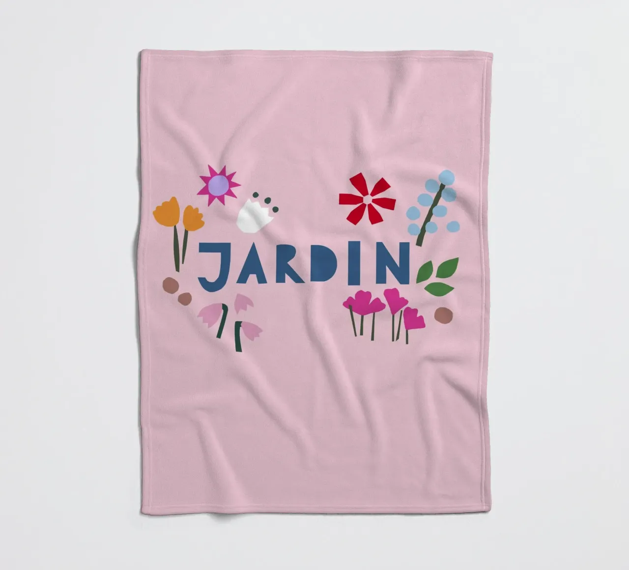 Jardin Papercut rosa coperta in pile da Iris Knabenschuh Design