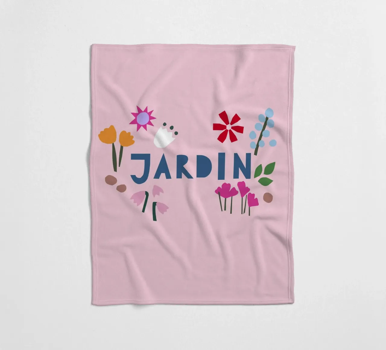 Jardin Papercut rosa coperta in pile da Iris Knabenschuh Design