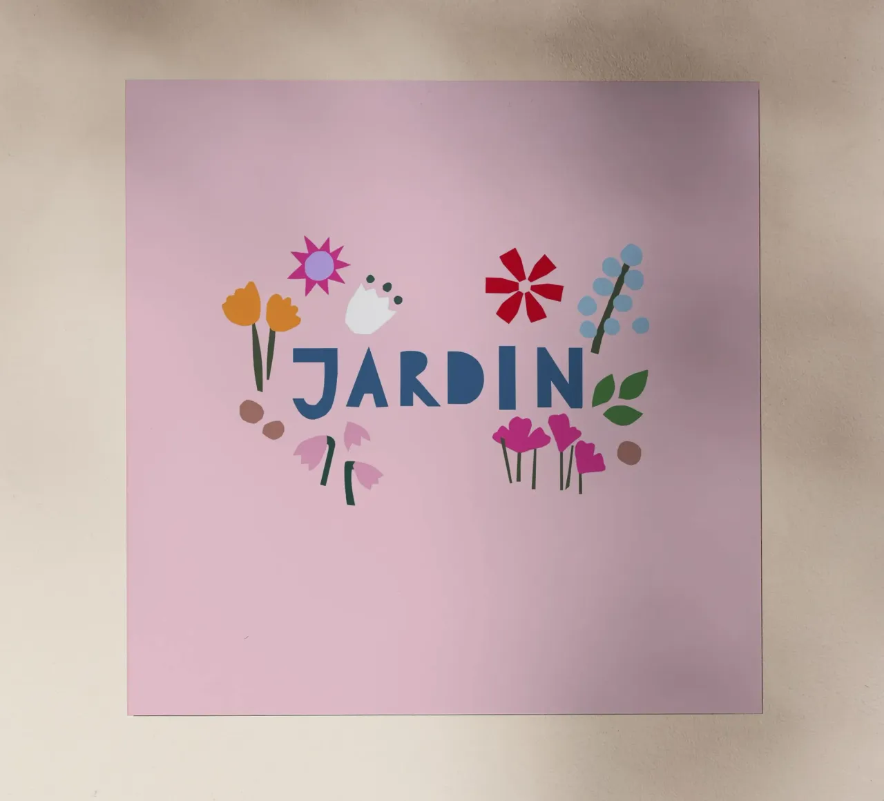 Jardin Papercut rosa pellicola backlit da Iris Knabenschuh Design